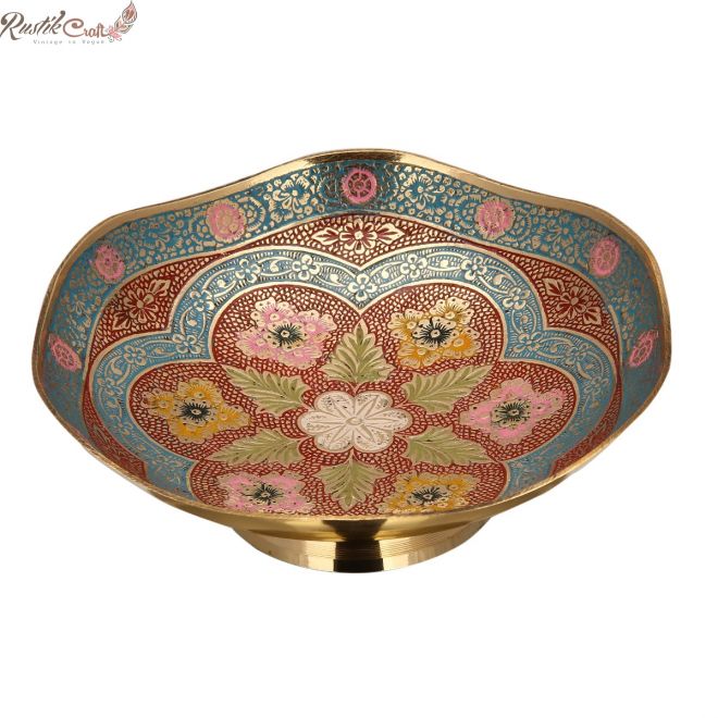 Meenakari Brass Bowl