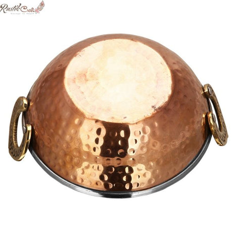 Copper Steel Karahi Serveware