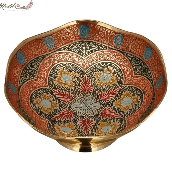 Meenakari Brass Bowl