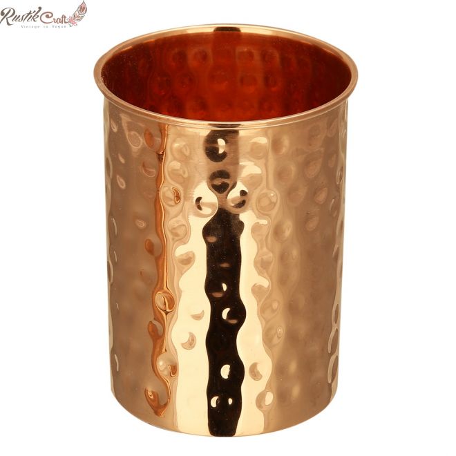 Hammered glass set of two