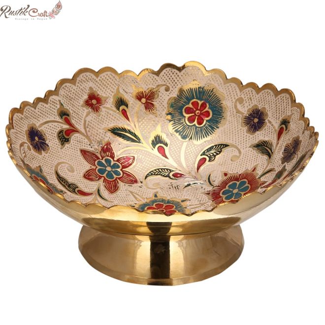 Meenakari Brass Bowl