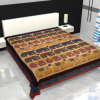 Cotton Handmade Applique Work Bed Cover