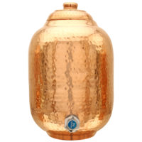Hammered Copper Water Dispenser with Tap 5 LTR