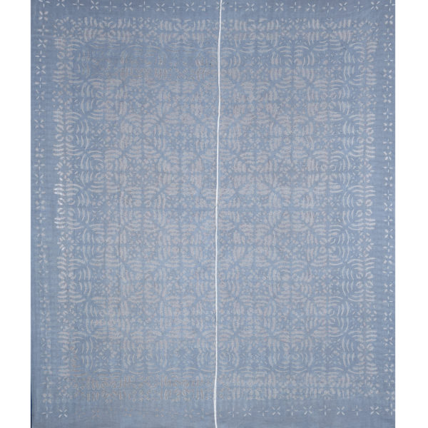 Traditional Ajrakh Print Multi Color Cotton Applique Bed Cover