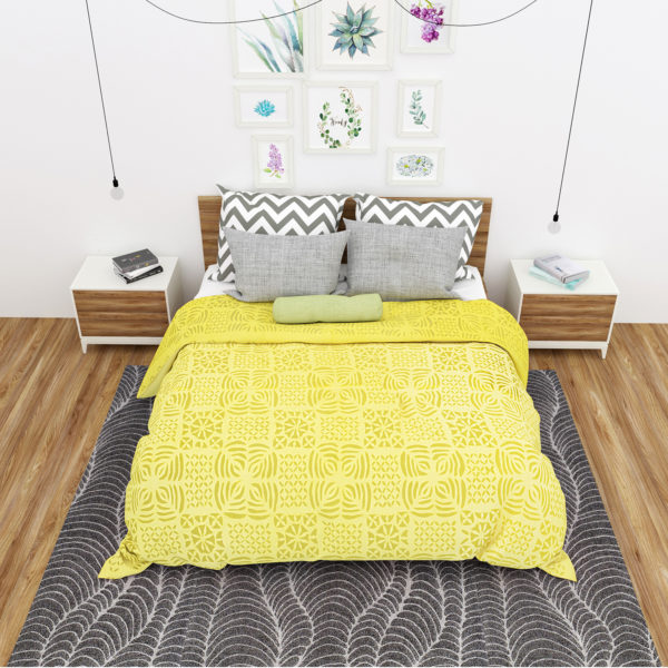 Cotton Applique Bed Cover/ Spread