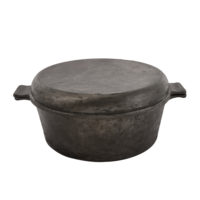 Cast Iron Pre Seasoned Two in One Dutch Oven with Skillet Lid 10 inch